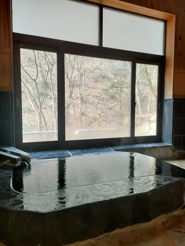 石づくりの浴槽